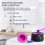 Kit de depilación 11 artículos WUWUVISTA Kit de cera para depilación con calentador de cera para derretir perlas de cera para rostro, brasileño, cuerpo completo, bikini, piel sensible, adecuado para tapones de especificación americana y europea - Imagem 8
