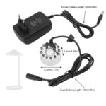 Halloween Navidad atmósfera iluminación decoración suministros 12LED aleación de plata - sensor de puerta - atomizador de pecera - 16 mm enchufe británico atomizador humidificador - cubierta de bloqueo de agua detector de humo fuente estanque - Imagem 8