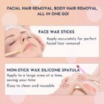 Kit de depilación 11 artículos WUWUVISTA Kit de cera para depilación con calentador de cera para derretir perlas de cera para rostro, brasileño, cuerpo completo, bikini, piel sensible, adecuado para tapones de especificación americana y europea - Imagem 7