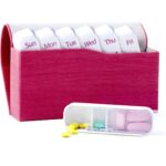 Pastillero Femometer 7 Días Pastillero Con Cuero PU 7 Días 3 Compartimentos - Imagem 6