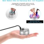 Halloween Navidad atmósfera iluminación decoración suministros 12LED aleación de plata - sensor de puerta - atomizador de pecera - 16 mm enchufe británico atomizador humidificador - cubierta de bloqueo de agua detector de humo fuente estanque - Imagem 2