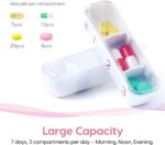 Pastillero Femometer 7 Días Pastillero Con Cuero PU 7 Días 3 Compartimentos - Imagem 7