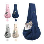 Cómoda bolsa de algodón para perros, bolso de hombro tipo bandolera para viajes al aire libre, bolsa portátil para gatos y cachorros, suministros de transporte para mascotas