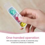 Pastillero Femometer 7 Días Pastillero Con Cuero PU 7 Días 3 Compartimentos - Imagem 5